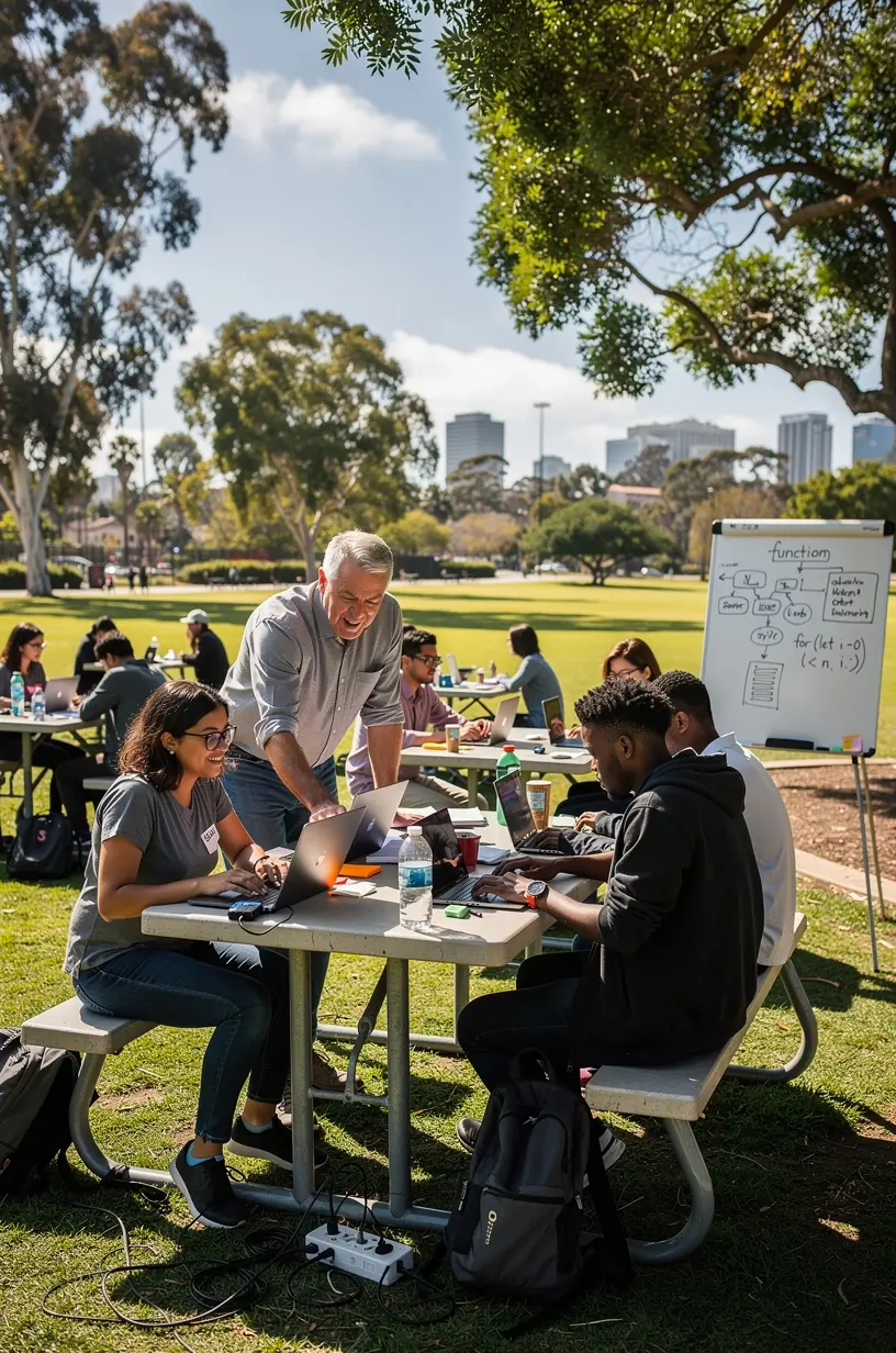 Drones surveying agricultural fields for crop management.