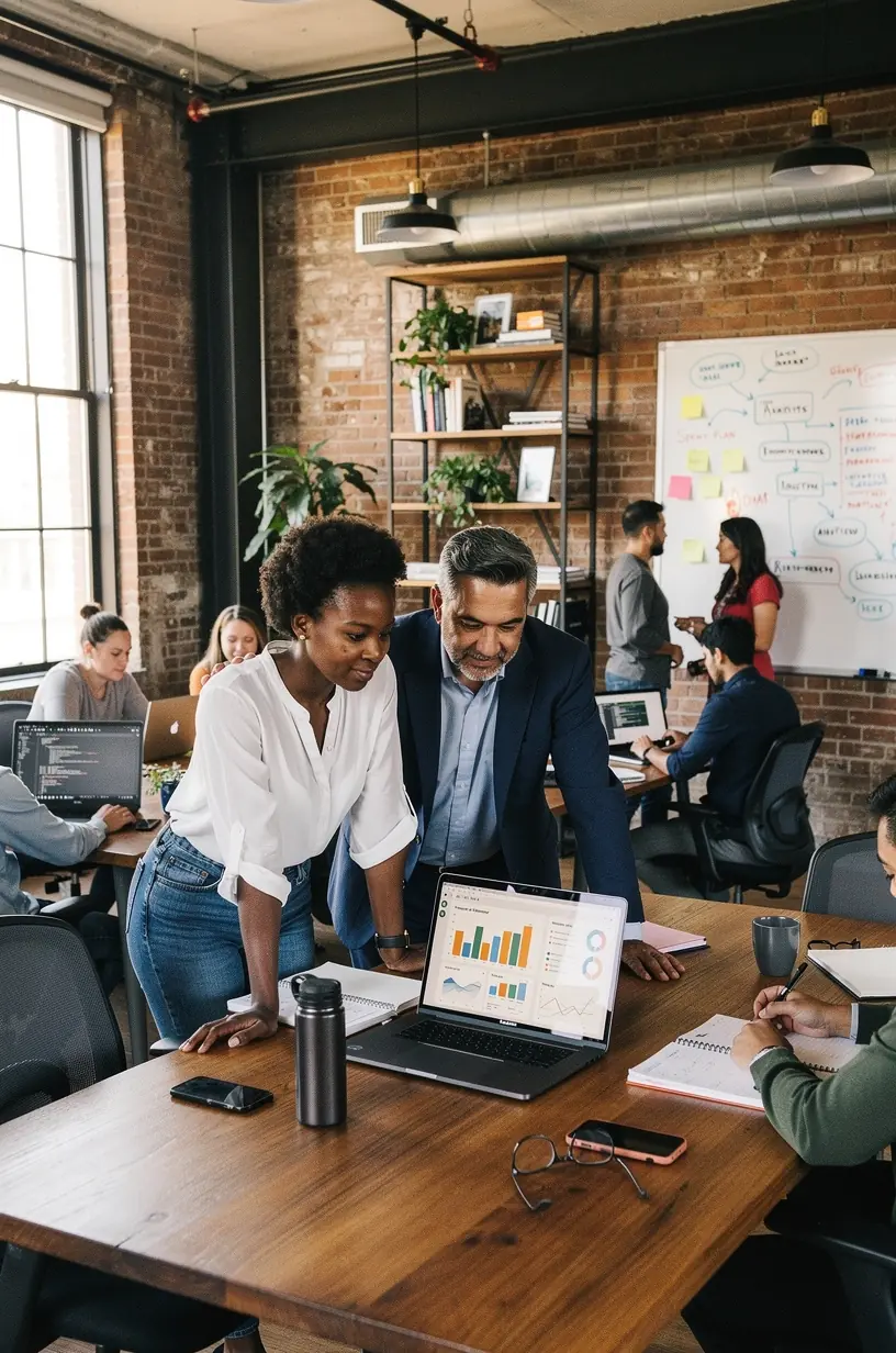 Professional business solutions illustration